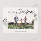 Modernes Foto Weihnachten Postkarte (Vorderseite)
