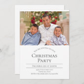 Modernes Foto Weihnachts-Party Einladung (Vorne/Hinten)