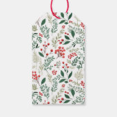 Modernes Foto Weihnachts-Script Red Berries Geschenkanhänger (Rückseite)