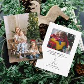 Modernes Foto Weihnachtskarte Einladung