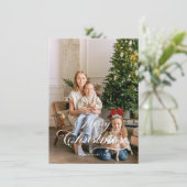 Modernes Foto Weihnachtskarte Einladung (Stehend Vorderseite)