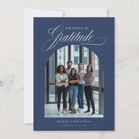 Modernes Foto Weihnachtskarte Feiertagskarte (Vorderseite)