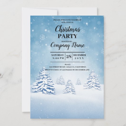 Modernes Foto Weihnachtsunternehmen Party Einladun Einladung (Vorderseite)
