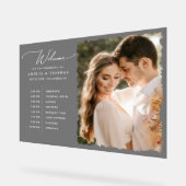 Modernes Foto Willkommen bei Timeline Black Acrylschild (Winkel)