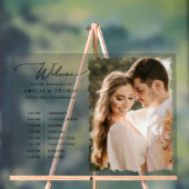 Modernes Foto - Willkommen und Timeline Acrylschild (Neutral)