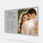 Modernes Foto - Willkommen und Timeline Acrylschild (Winkel)