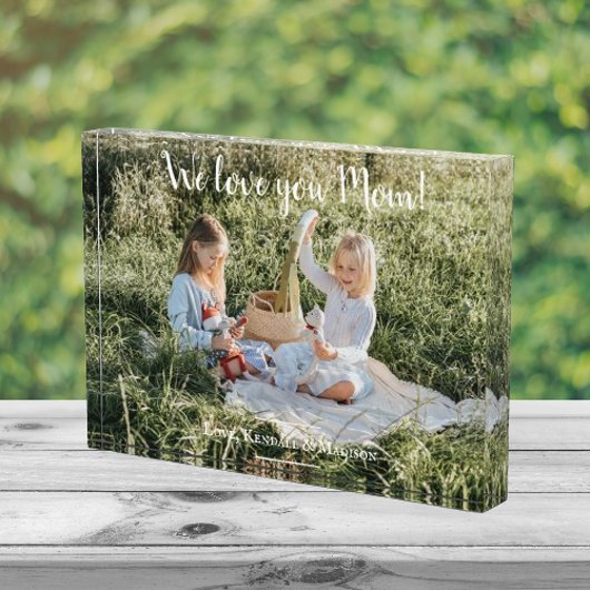 Modernes Foto Wir Liebe Sie Mama Block