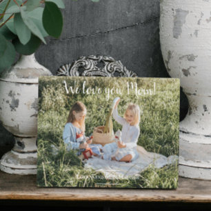 Modernes Foto Wir Liebe Sie Mama Plaque Fotoplatte