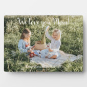 Modernes Foto Wir Liebe Sie Mama Plaque Fotoplatte (Vorderseite)