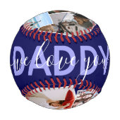 Modernes Foto "Wir Liebe You" Collage Daddy Baseball (Rückseite)