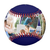 Modernes Foto "Wir Liebe You" Collage Daddy Baseball (Vorderseite)