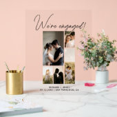 Modernes Foto Wir sind Verlobte Verlobung Akryllis Acrylschild (Hochzeit)