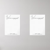 Modernes Foto Wir sind Verlobte Verlobung Bilderwand Sets (Vorderseite)