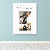 Modernes Foto Wir sind Verlobte Verlobung Leinwanddruck (Insitu (Holzboden))