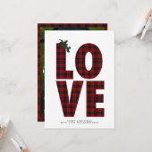 Modernes Foto Xmas Buffalo Karierte LIEBE Karte (Vorderseite/Rückseite Beispiel)