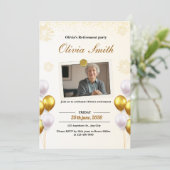 Modernes Foto Zazzle Pensionseinladungen Einladung (Stehend Vorderseite)