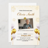 Modernes Foto Zazzle Pensionseinladungen Einladung (Vorne/Hinten)