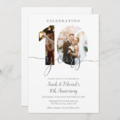 Modernes Foto zum 10. Hochzeitstag 2 Einladung (Vorne/Hinten)