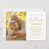 Modernes Foto zum 50. Hochzeitstag Einladung (Vorderseite)