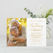 Modernes Foto zum 50. Hochzeitstag Einladung (Stehend Vorderseite)