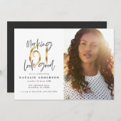 Modernes Foto zum 61. Geburtstag (Vorne/Hinten)