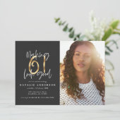 Modernes Foto zum 61. Geburtstag (Stehend Vorderseite)