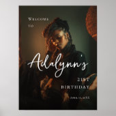 Modernes Foto zum Geburtstag Poster (Vorne)