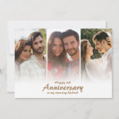 Modernes Foto zum Hochzeitstag | Sammelkarte (Vorderseite)