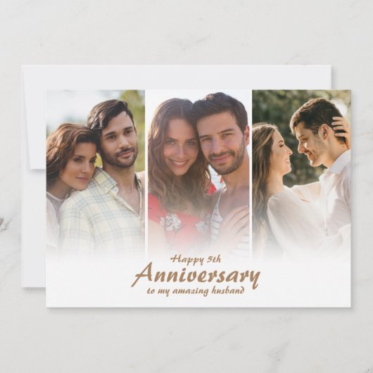 Modernes Foto zum Hochzeitstag | Sammelkarte (Vorderseite)