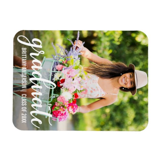 Modernes Foto zur Ankündigung von Abschlüssen Magnet (Horizontal)