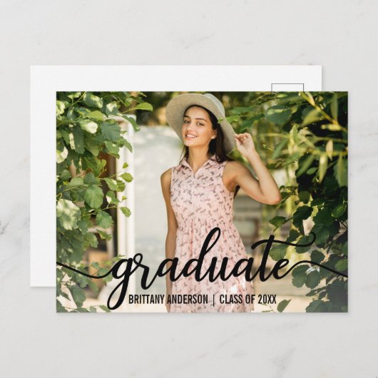 Modernes Foto zur Ankündigung von Skript-Abschluss (Vorne/Hinten)