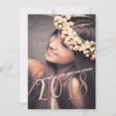 Modernes Foto zur Aquarellprüfung 2018 Einladung (Rückseite)