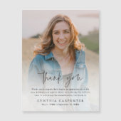 Modernes Foto zur Beerdigung - Dankeschön-Karte Magnetkarte (Vorderseite)