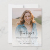 Modernes Foto zur Beerdigung Dankeskarte (Vorderseite)