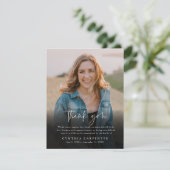 Modernes Foto zur Beerdigung Dankeskarte (Stehend Vorderseite)