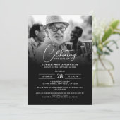 Modernes Foto zur Beerdigung des Lebens Einladung (Stehend Vorderseite)