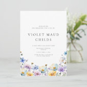 Modernes Foto zur Beerdigung des Lebens Einladung (Stehend Vorderseite)