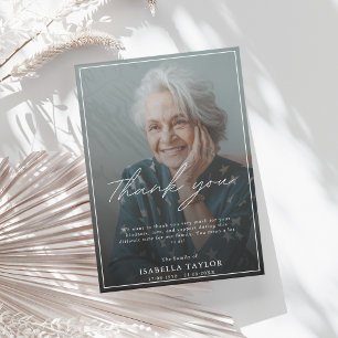 Modernes Foto zur Beerdigung Karte