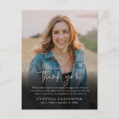 Modernes Foto zur Beerdigung Postkarte (Vorderseite)