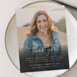 Modernes Foto zur Beerdigung Postkarte