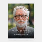 Modernes Foto zur Beerdigung von Erinnerungen Acrylschild (Vorderseite)