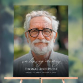 Modernes Foto zur Beerdigung von Erinnerungen Acrylschild (Neutral)