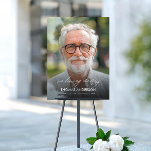 Modernes Foto zur Beerdigung von Erinnerungen Acrylschild