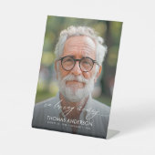 Modernes Foto zur Beerdigung von Erinnerungen Sockelschild (Vorderseite)