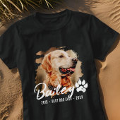 Modernes Foto zur Erinnerung an den besten Hund je T-Shirt