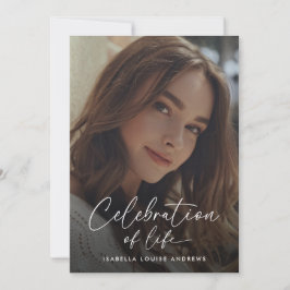 Modernes Foto zur Erinnerung Einladung