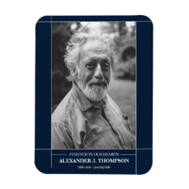 Modernes Foto zur Gedächtnisbeerdigung Magnet