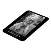 Modernes Foto zur Gedächtnisbeerdigung Magnet (Linke Seite)