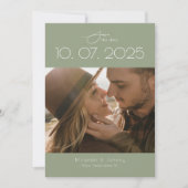 Modernes Foto zur Hochzeitssage in Topografie Save The Date (Vorderseite)