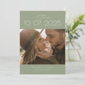 Modernes Foto zur Hochzeitssage in Topografie Save The Date (Stehend Vorderseite)